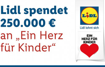 Lidl spendet 250.000 Euro an „Ein Herz für Kinder“